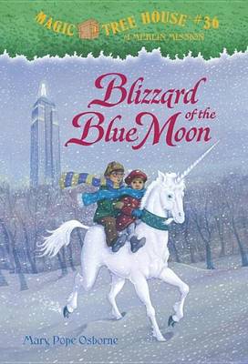 Book cover for Magic Tree House #36: Blizzard of the Blue Moon