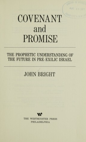 Book cover for Covenant and Promise