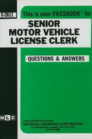 Cover of Senior Motor Vehicle License Clerk