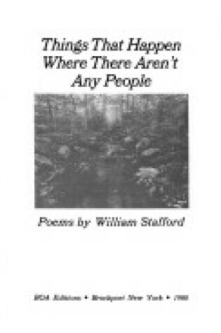 Cover of Things That Happen Where There Aren't Any People