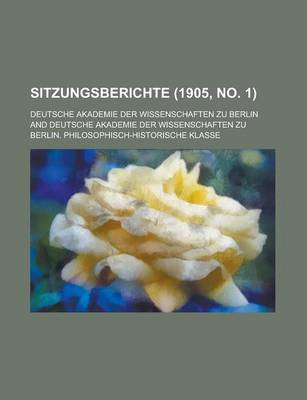 Book cover for Sitzungsberichte (1905, No. 1 )