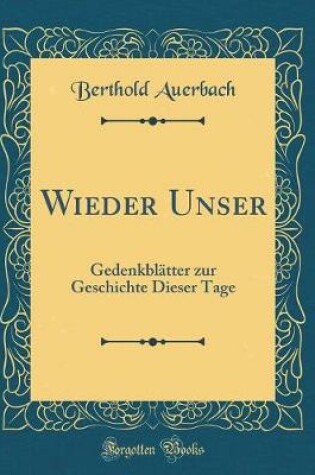 Cover of Wieder Unser