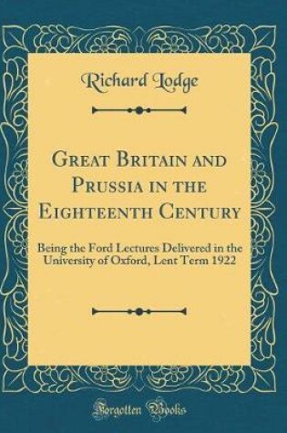 Cover of Great Britain and Prussia in the Eighteenth Century