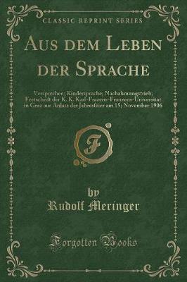 Book cover for Aus dem Leben der Sprache