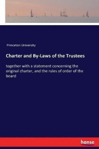 Cover of Charter and By-Laws of the Trustees