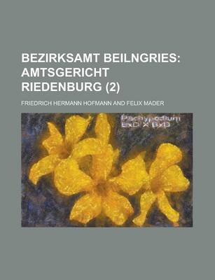 Book cover for Bezirksamt Beilngries (2)