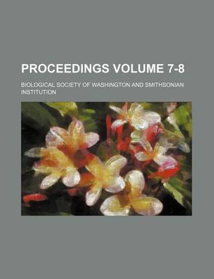 Book cover for Proceedings Volume 7-8