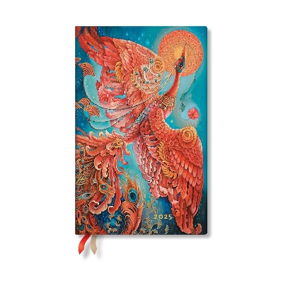 Book cover for Firebird (Birds of Happiness) Maxi 12-month Horizontal Softcover Flexi Dayplanner 2025 (Elastic Band Closure)