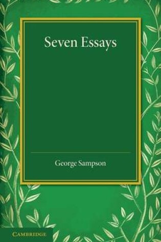 Cover of Seven Essays