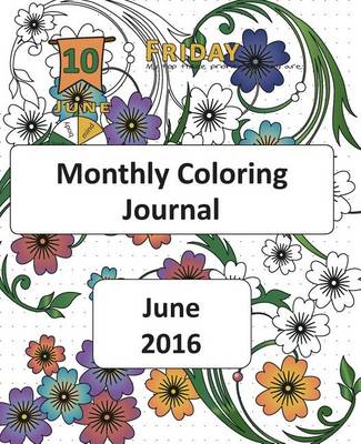 Book cover for Monthly Coloring Journal