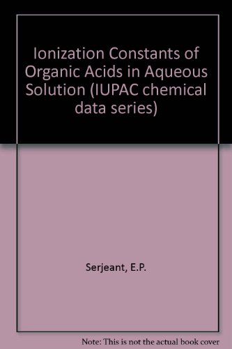 Book cover for Ionization Constants of Organic Acids in Aqueous Solution