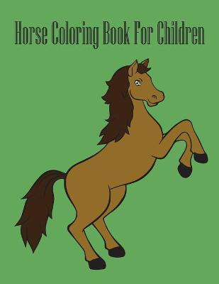 Book cover for horse coloring book for children