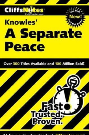 Cover of Cliffsnotes on Knowles' a Separate Peace