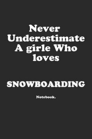 Cover of Never Underestimate A Girl Who Loves Snowboarding.