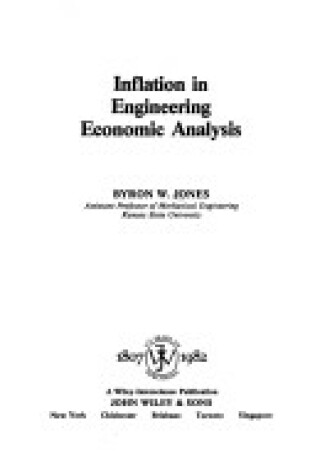 Cover of Inflation in Engineering Economic Analysis