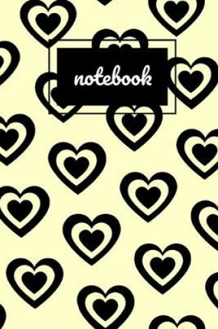 Cover of Cream & black heart notebook