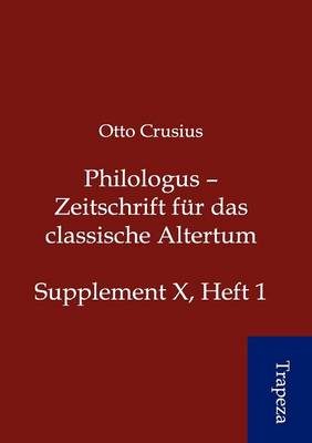 Book cover for Philologus - Zeitschrift Fur Das Classische Altertum