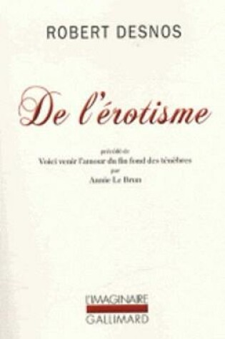 Cover of De l'erotisme