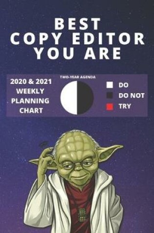 Cover of 2020 & 2021 Two-Year Weekly Planner For Copy Editor Gift Funny Yoda Quote Appointment Book Two Year Agenda Notebook