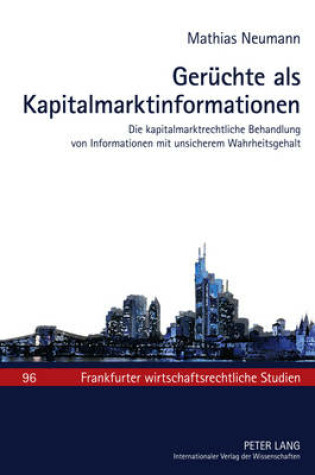 Cover of Geruechte ALS Kapitalmarktinformationen
