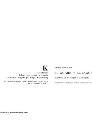 Cover of El Quark y El Jaguar