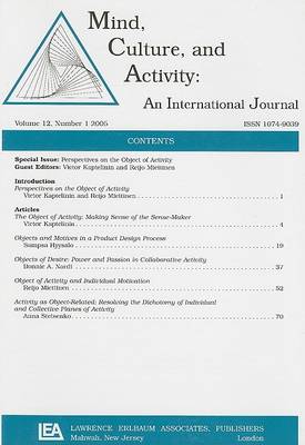 Cover of Perspectives on the Object of Activity
