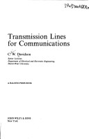 Book cover for Davidson: *Transmission* Lines for Commu