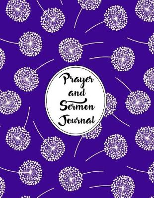 Cover of Prayer and Sermon Journal Notebook Dandelions Pattern 11