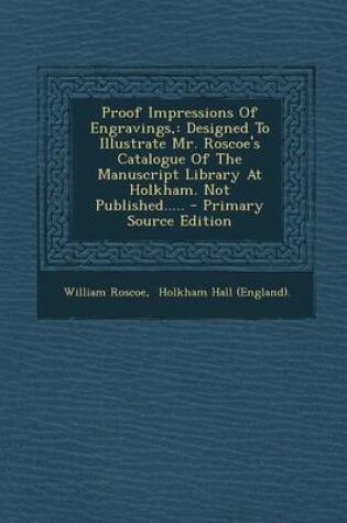 Cover of Proof Impressions of Engravings,