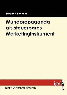 Book cover for Mundpropaganda als steuerbares Marketinginstrument