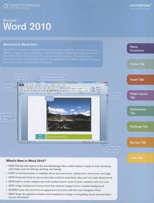 Cover of Microsoft Word 2010 Coursenotes