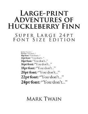 Book cover for Large-print Adventures of Huckleberry Finn