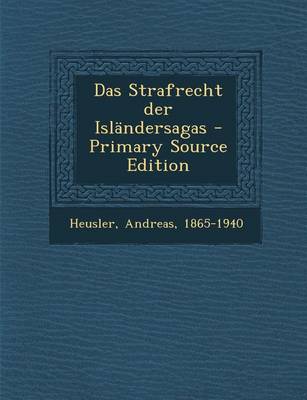 Book cover for Das Strafrecht Der Islandersagas