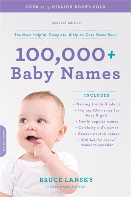 Book cover for 100,000 + Baby Names (Revised)