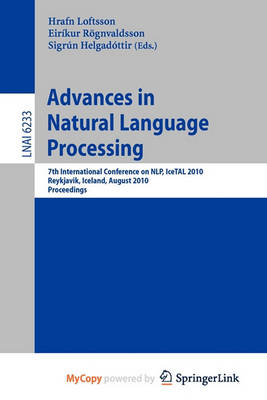 Book cover for Advances in Natural Language Processing