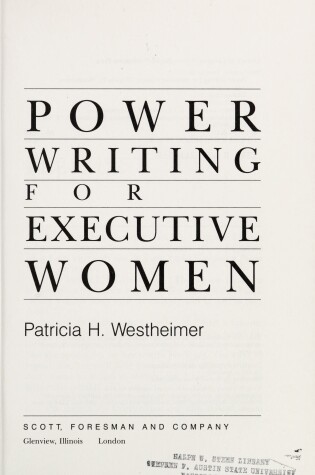 Cover of Power Writing for Executive Women