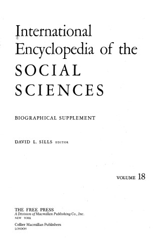 Cover of International Encyclopedia of the Social Sciences