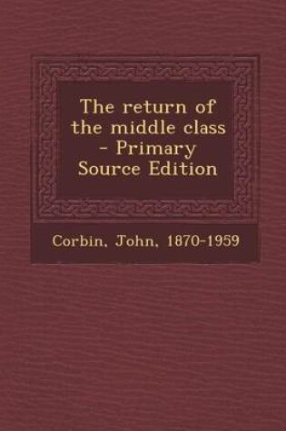 Cover of The Return of the Middle Class