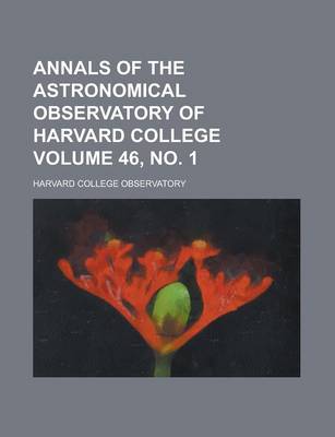 Book cover for Annals of the Astronomical Observatory of Harvard College Volume 46, No. 1