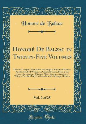 Book cover for Honoré de Balzac in Twenty-Five Volumes, Vol. 2 of 25