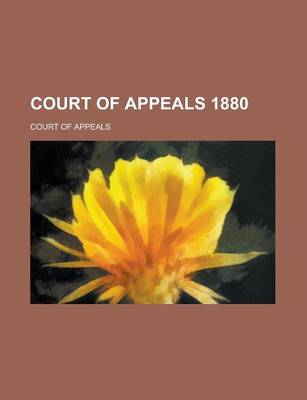 Book cover for Court of Appeals 1880