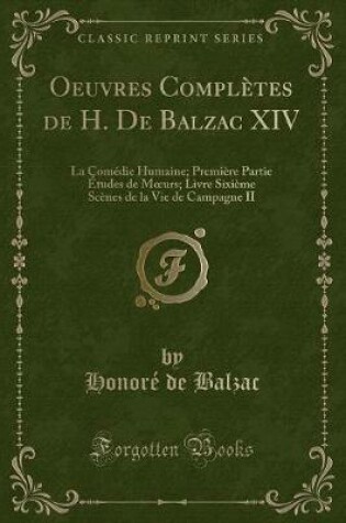 Cover of Oeuvres Complètes de H. de Balzac XIV