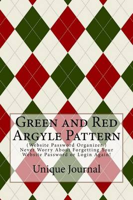 Book cover for Green and Red Argyle Pattern