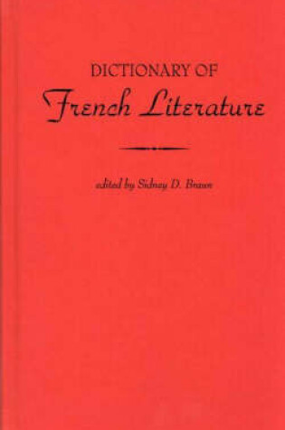 Cover of Dictionary of French Literature.