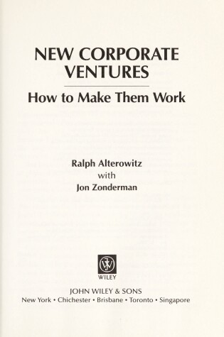 Cover of New Corporate Ventures