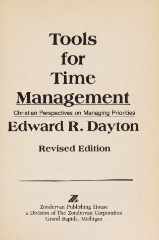 Cover of Tools for Time Management
