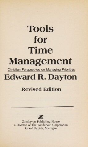 Book cover for Tools for Time Management