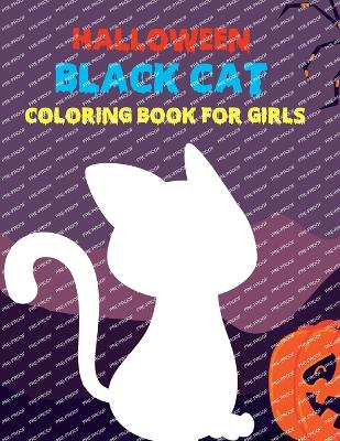 Book cover for Halloween Black cat Coloring Book For Girls