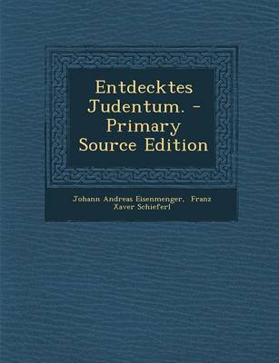 Book cover for Entdecktes Judentum.