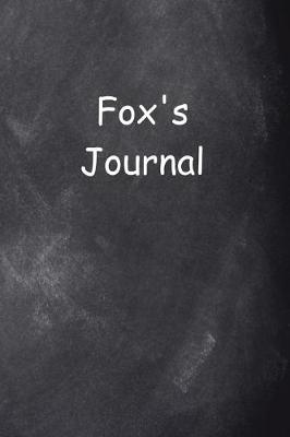 Cover of Fox Personalized Name Journal Custom Name Gift Idea Fox